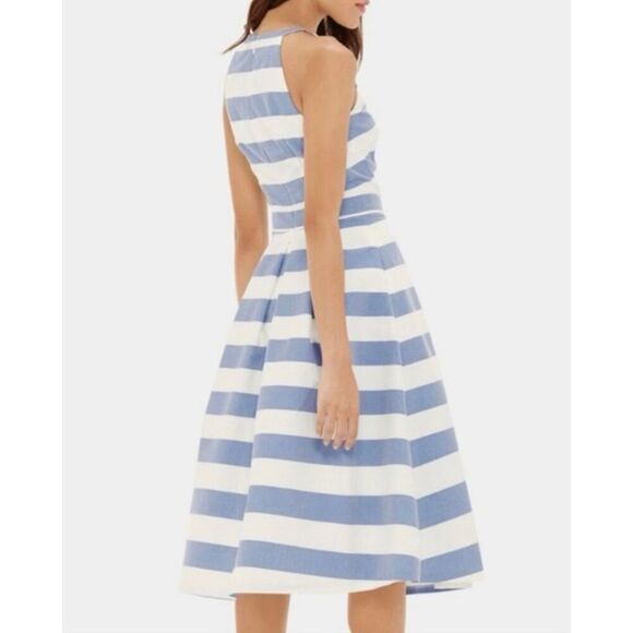 The Limited Nautical Style Cruise Dress  Blue White Stripe Dress Size 14 - Picture 2 of 6